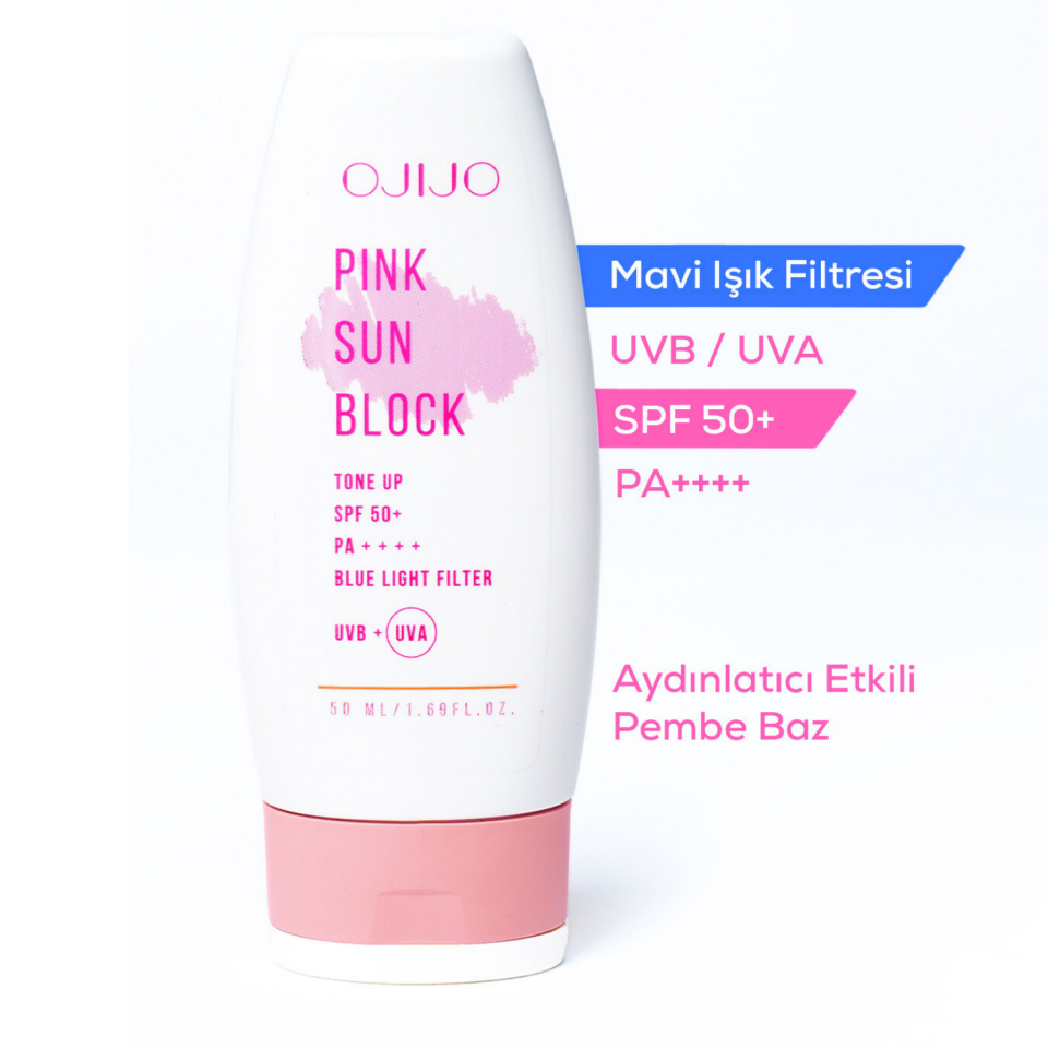 Pink Sun Block Ton Eşitleyici Pembe Güneş Kremi SPF 50+, 50ml