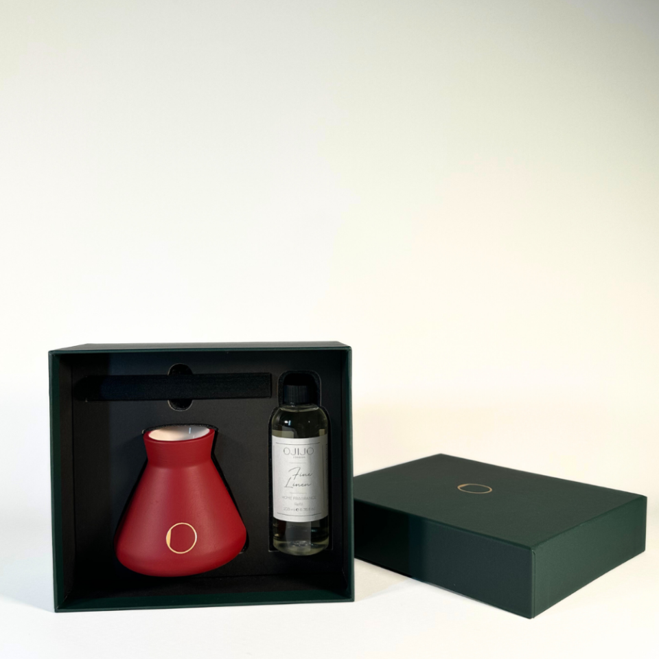 Çubuklu Oda Kokusu, Kırmızı Seramik Pot