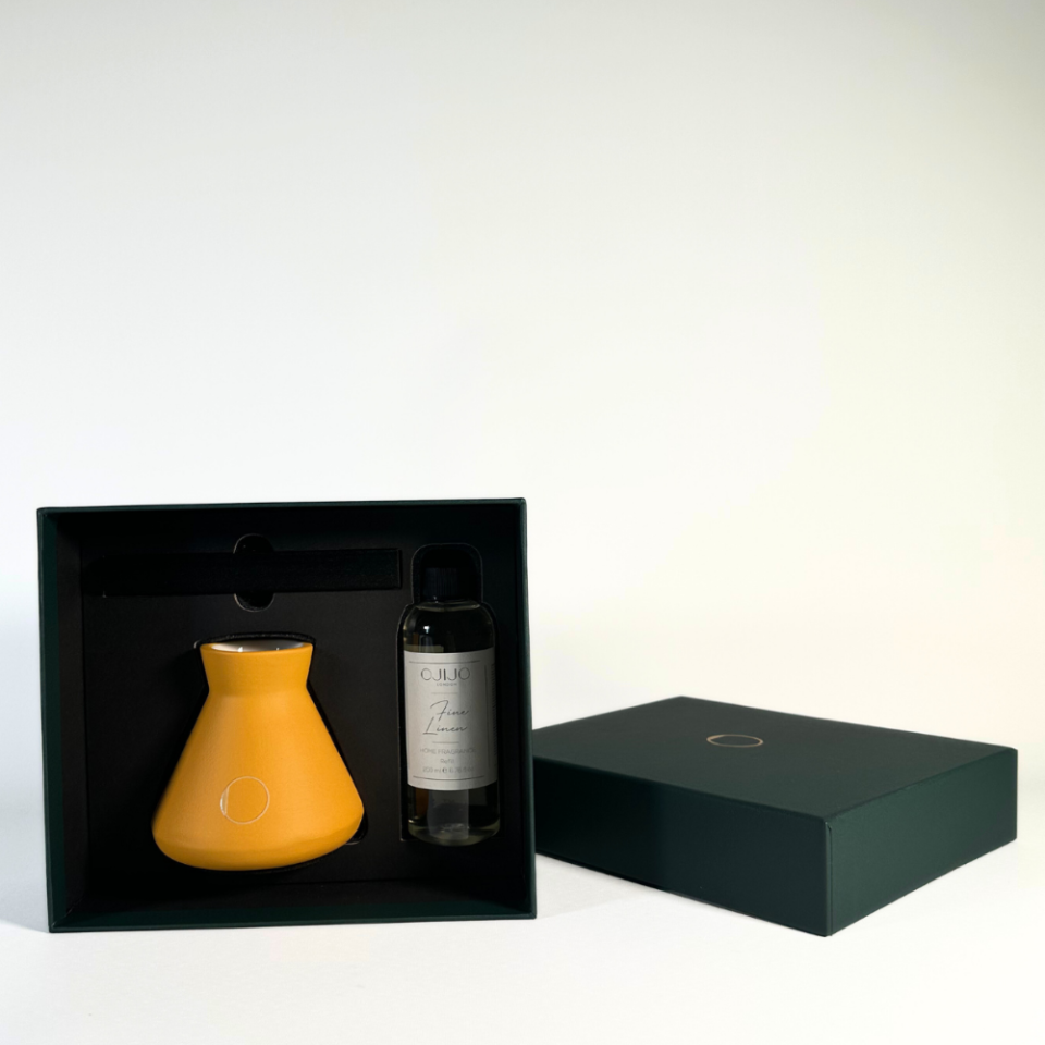 Çubuklu Oda Kokusu, Hardal Seramik Pot