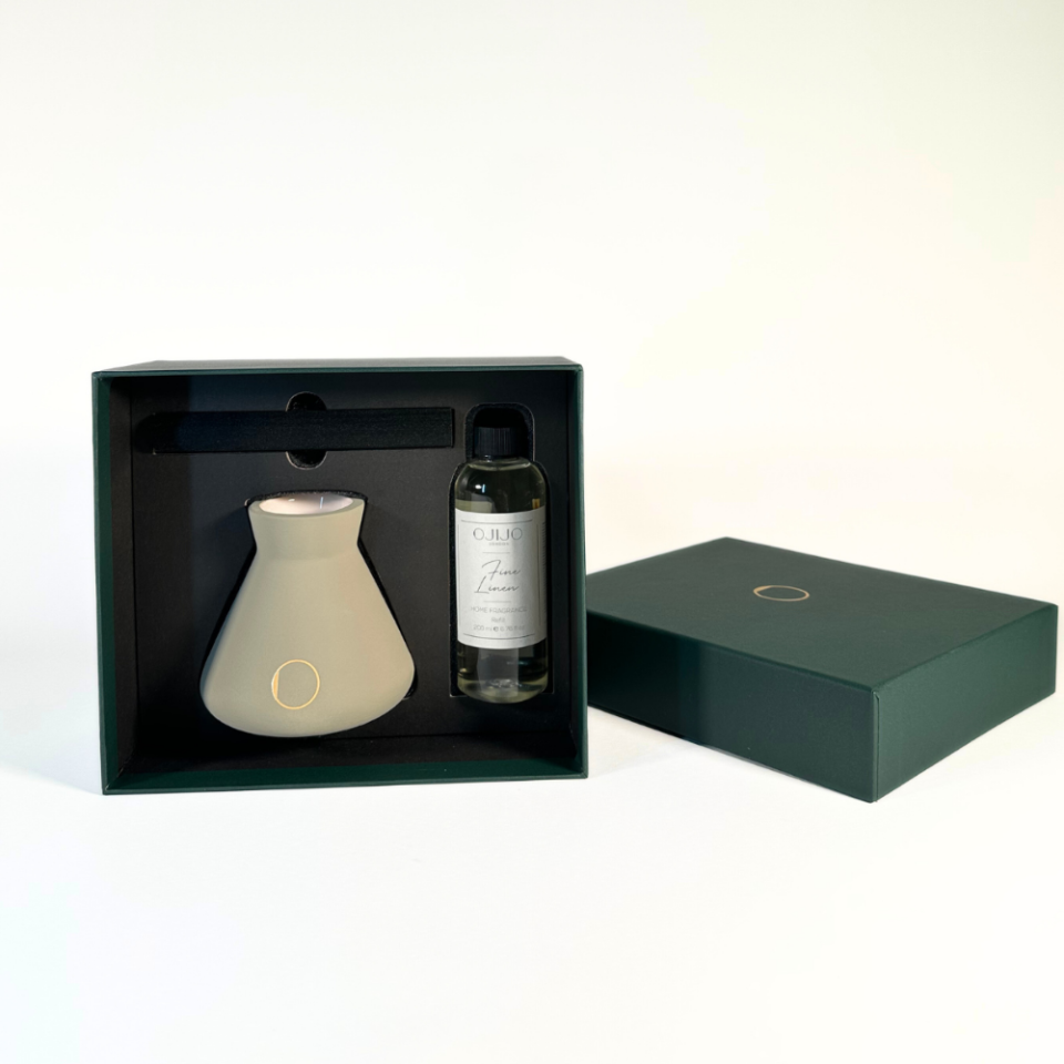 Çubuklu Oda Kokusu, Haki Seramik Pot