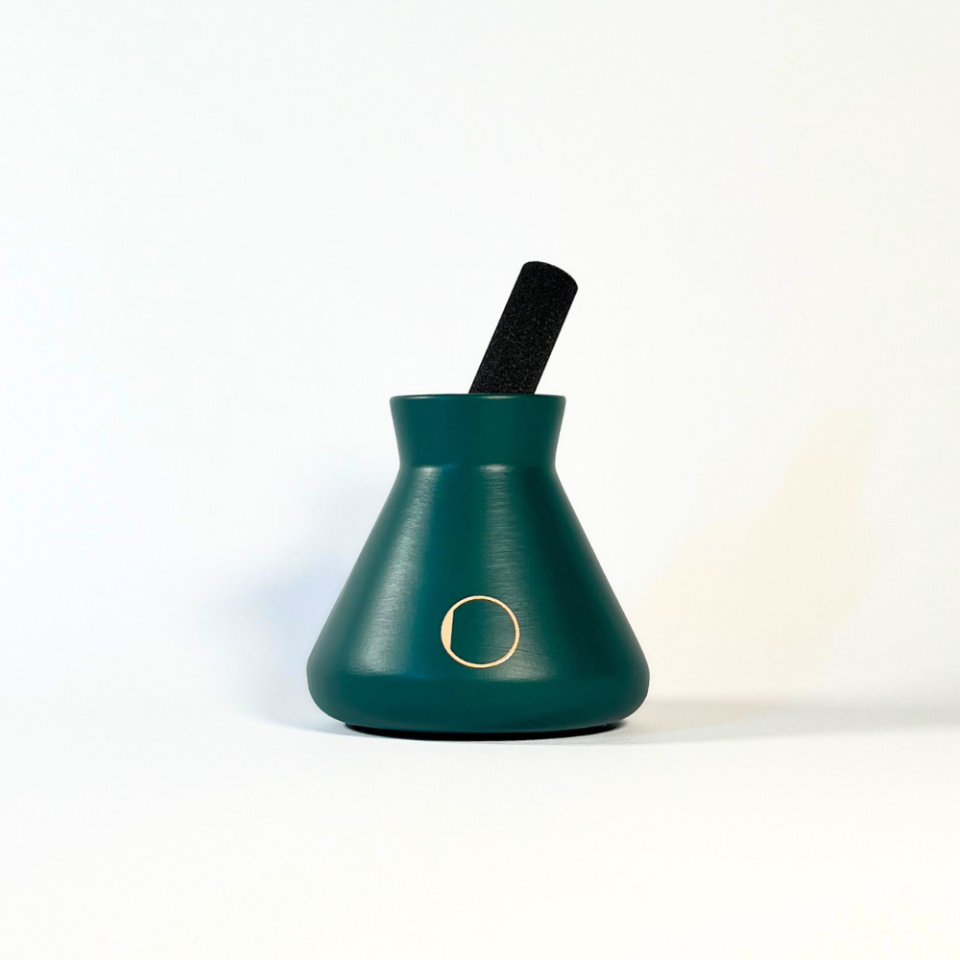 Çubuklu Oda Kokusu, Mat Yeşil Seramik Pot