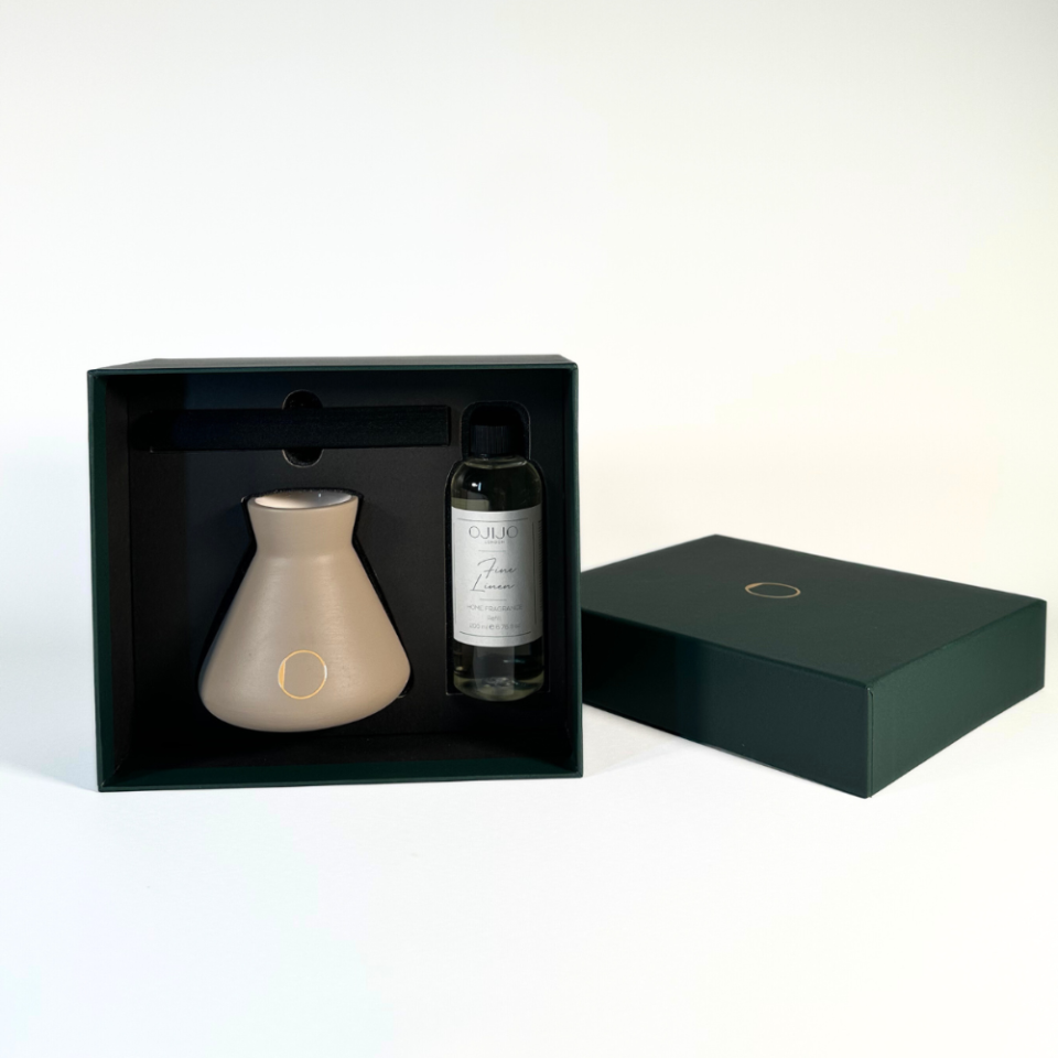 Çubuklu Oda Kokusu, Kum Beji Seramik Pot